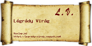 Légrády Virág névjegykártya