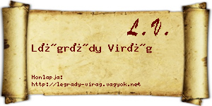 Légrády Virág névjegykártya